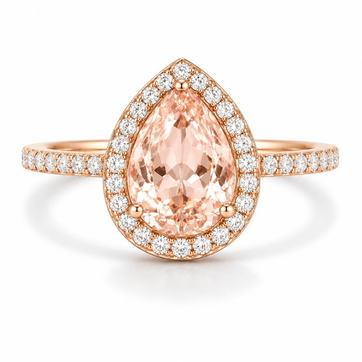 Nia Morganite Ring Rose Gold by Kherish