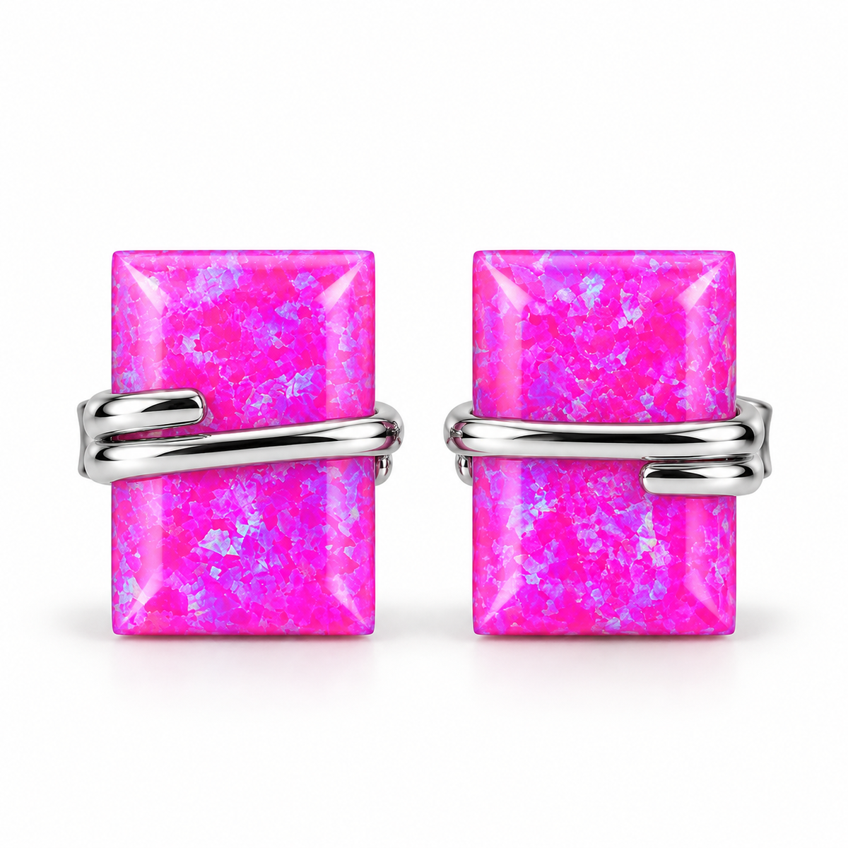 Gabi Pink Opal Earrings