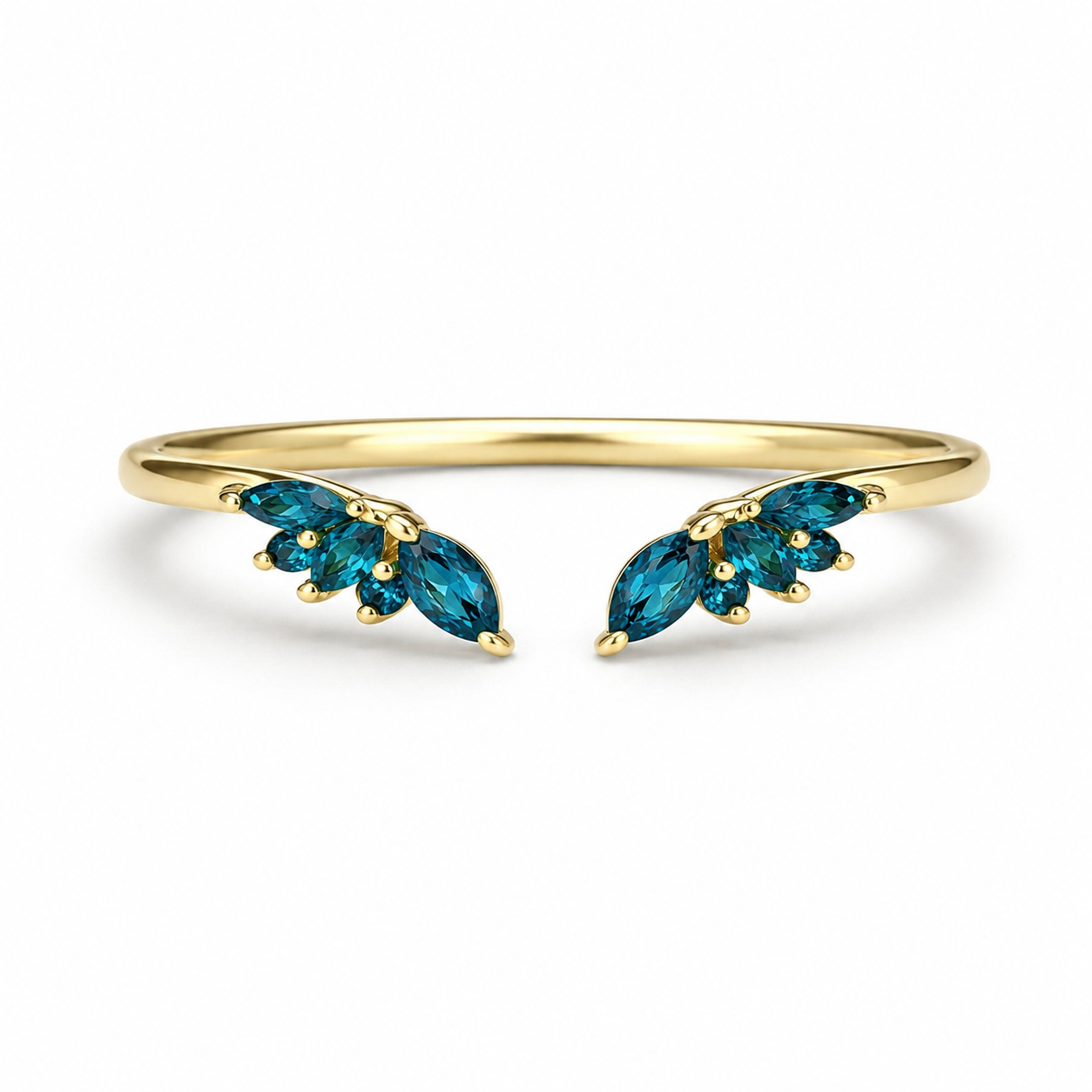 Hye Open London Blue Topaz Stacking Band Rose Gold