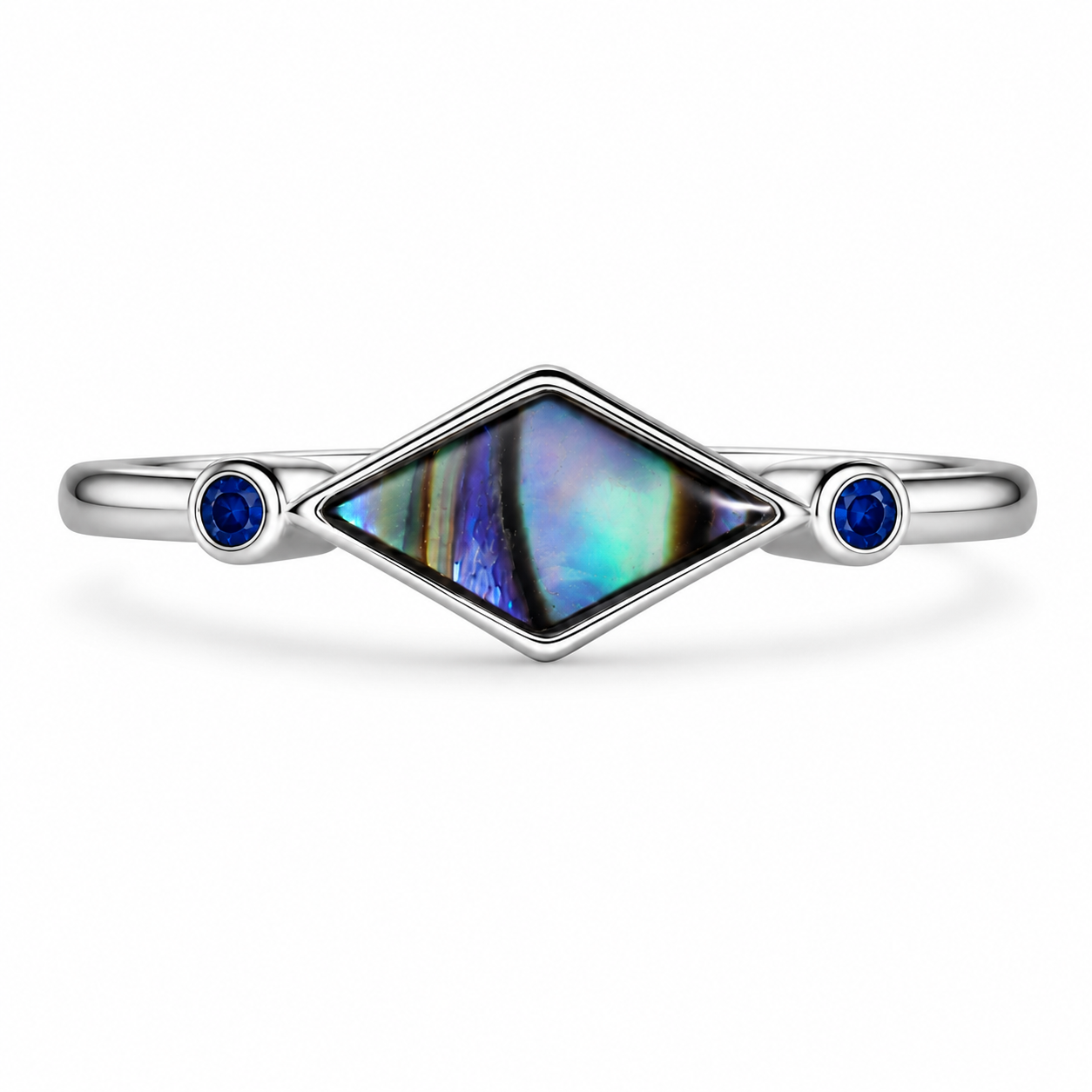 Madelyn Abalone Shell and Sapphire Ring