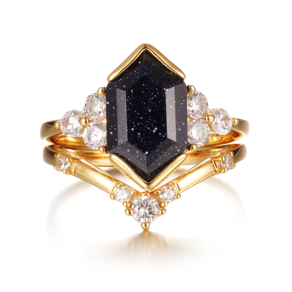 Elena Orchard Pink Opal Ring Set