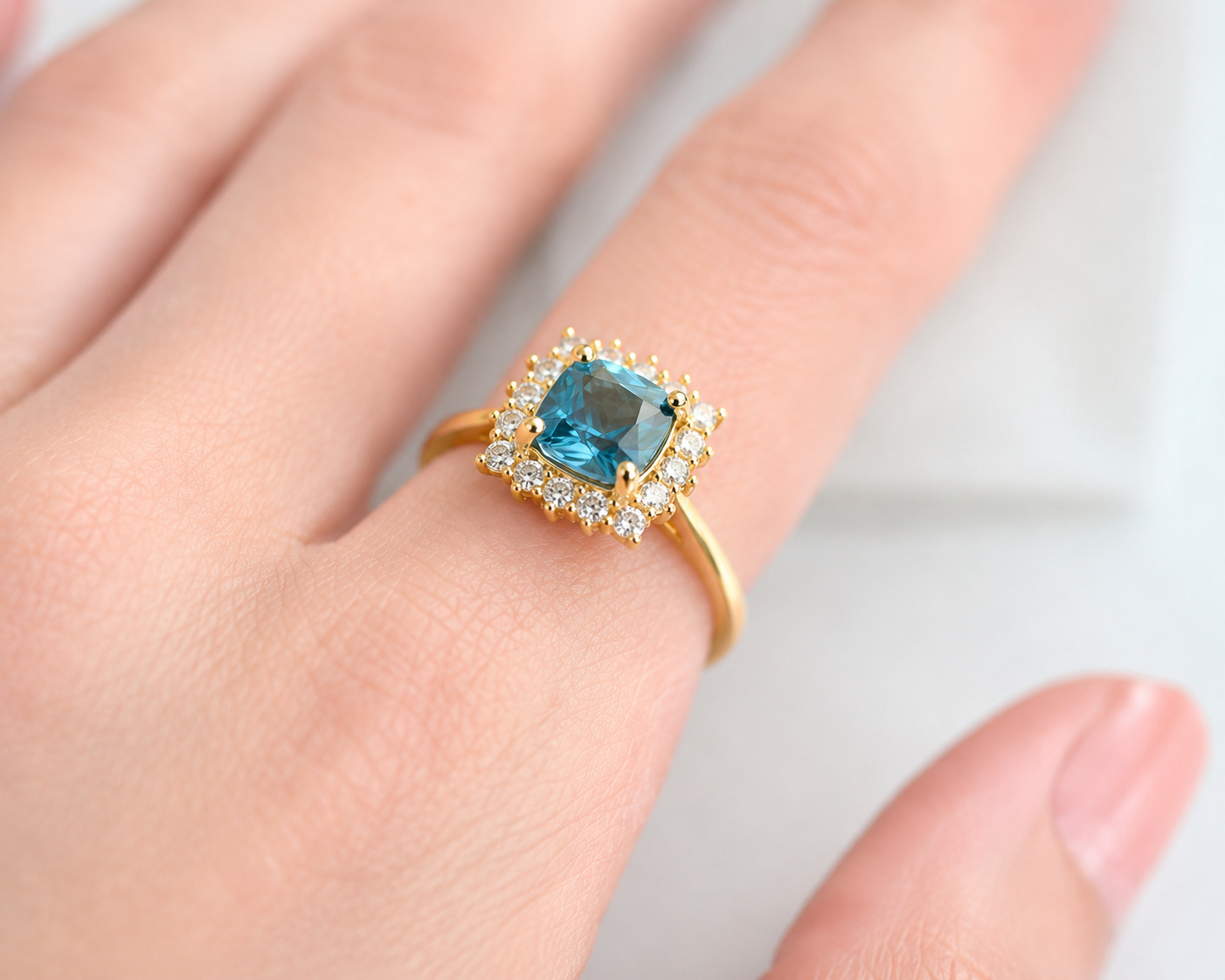 Fey Aquamarine Ring Sterling Silver