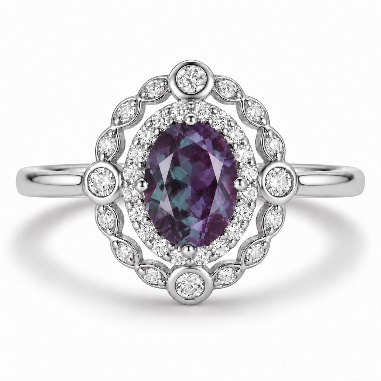 Ana Alexandrite Ring Sterling Silver