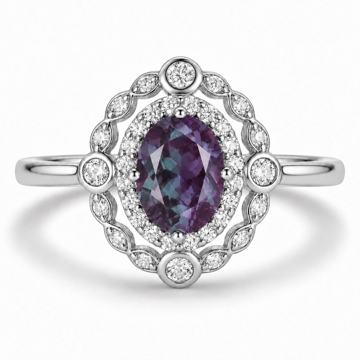 Ana Alexandrite Ring Sterling Silver