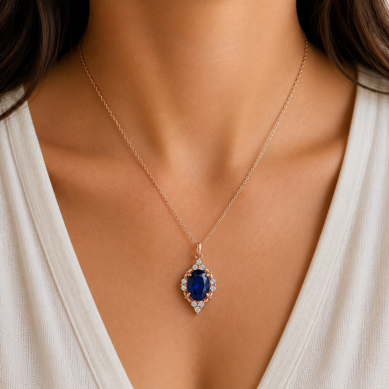 Brya Fire Opal Necklace Gold