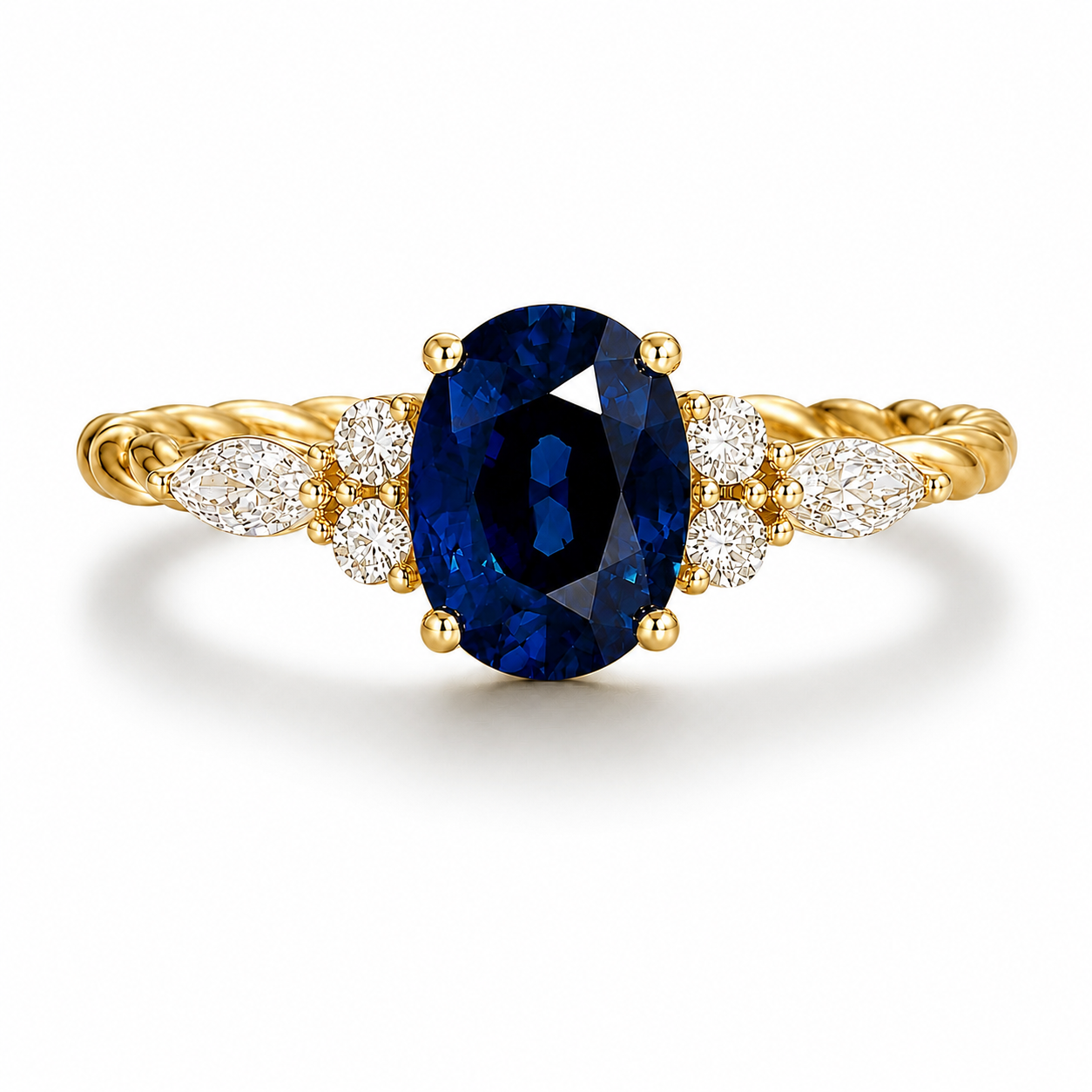 Fig Sapphire Ring Gold