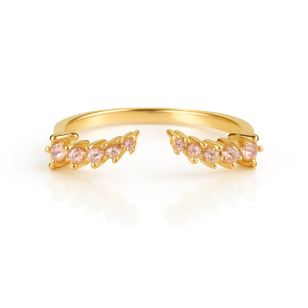 Fie Open Morganite Stacking Band Gold