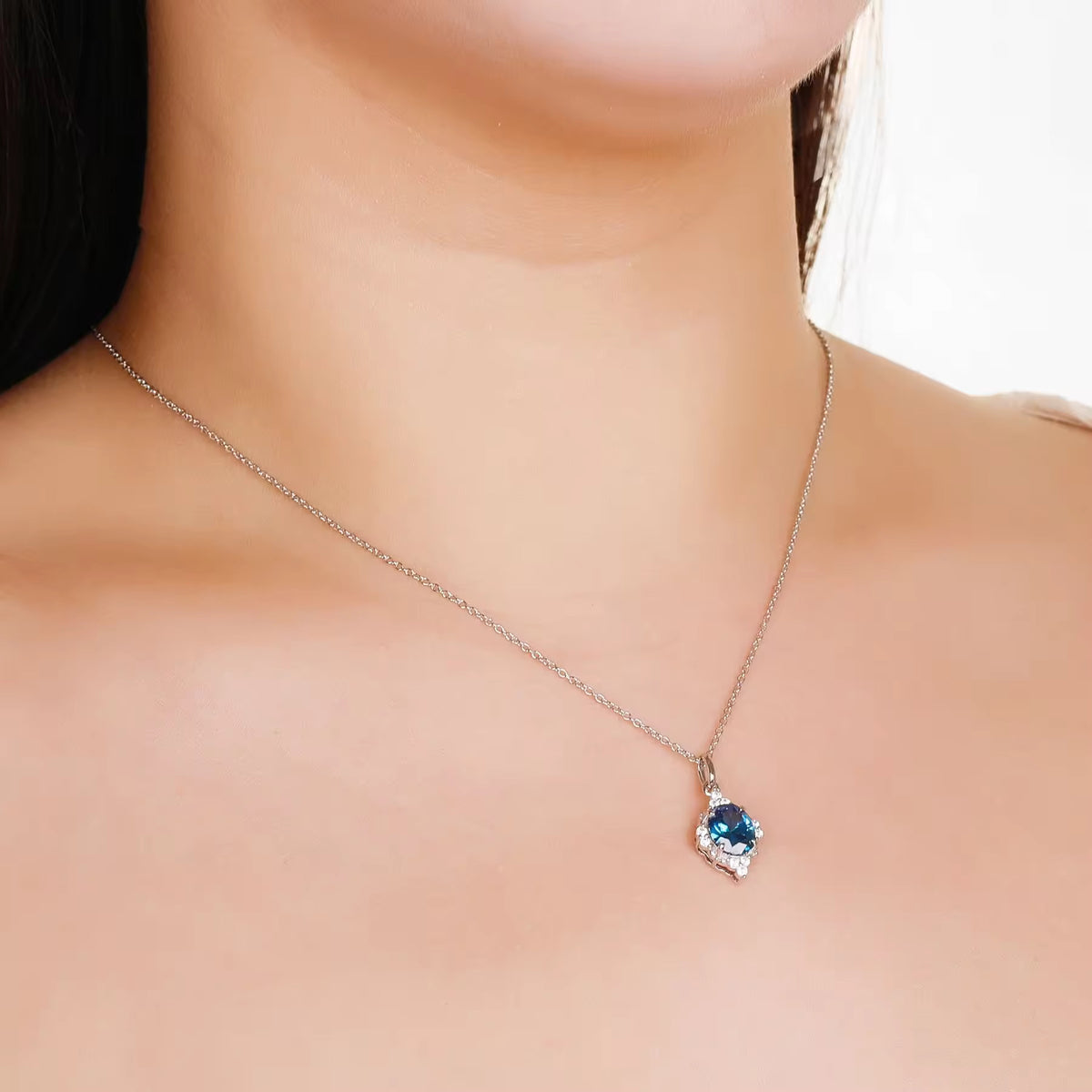 Brya Fire Opal Necklace Rose Gold
