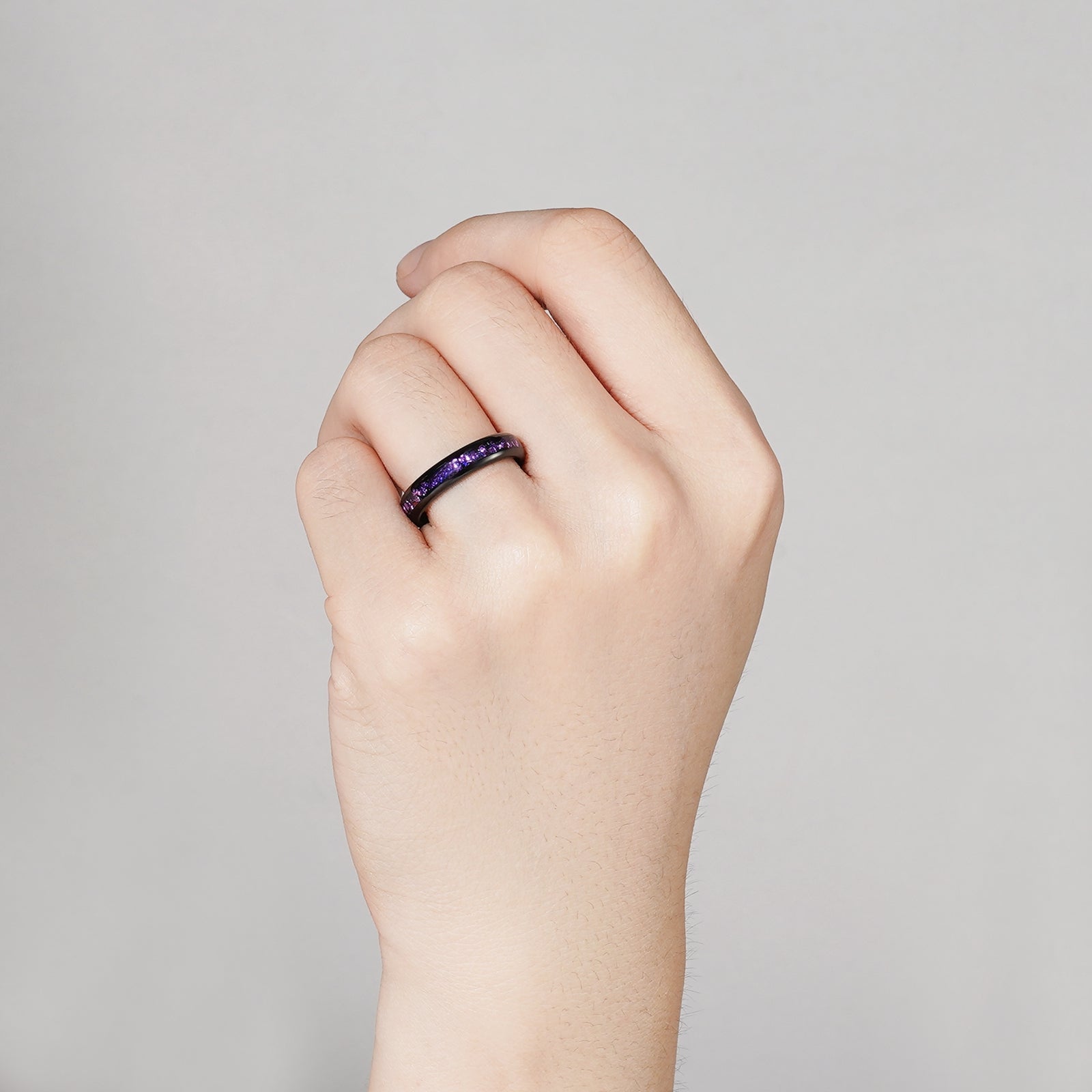 Esme Starry Night Nebula Ring with alexandrite inlay