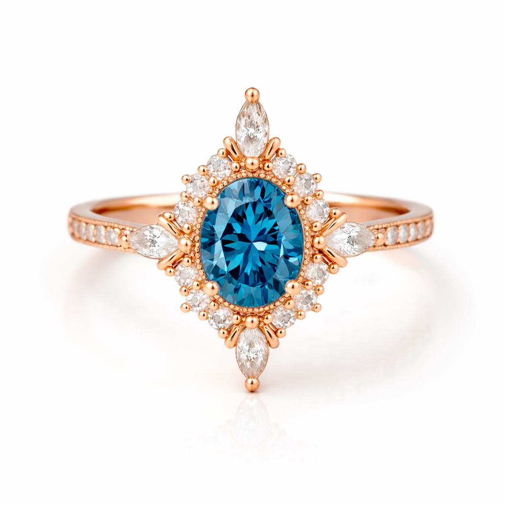 Mia Gemstone Ring Rose Gold