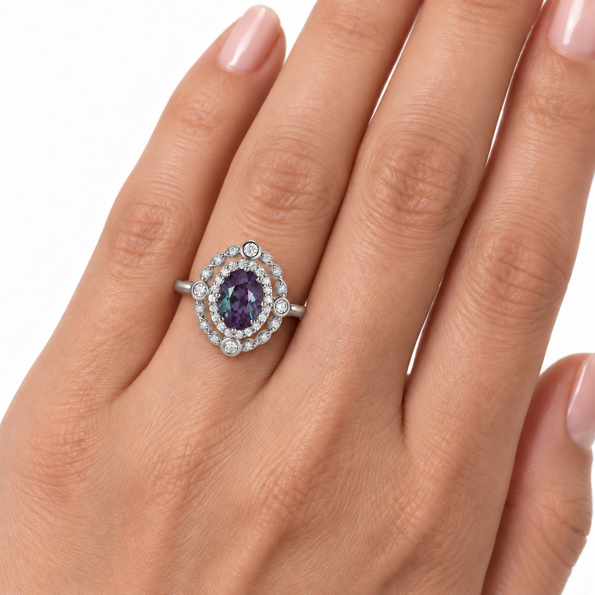 Ana Alexandrite Ring Sterling Silver