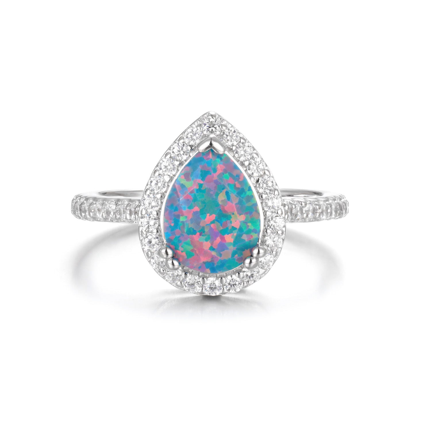 Nia Blue Fire Opal Ring