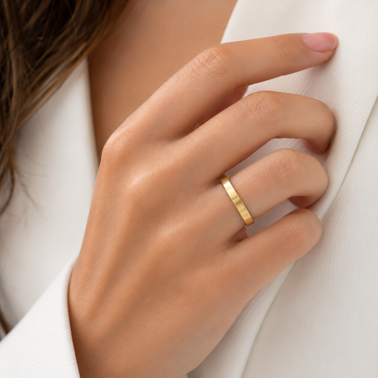 Tom 4mm Tungsten Men's Wedding Band Gold