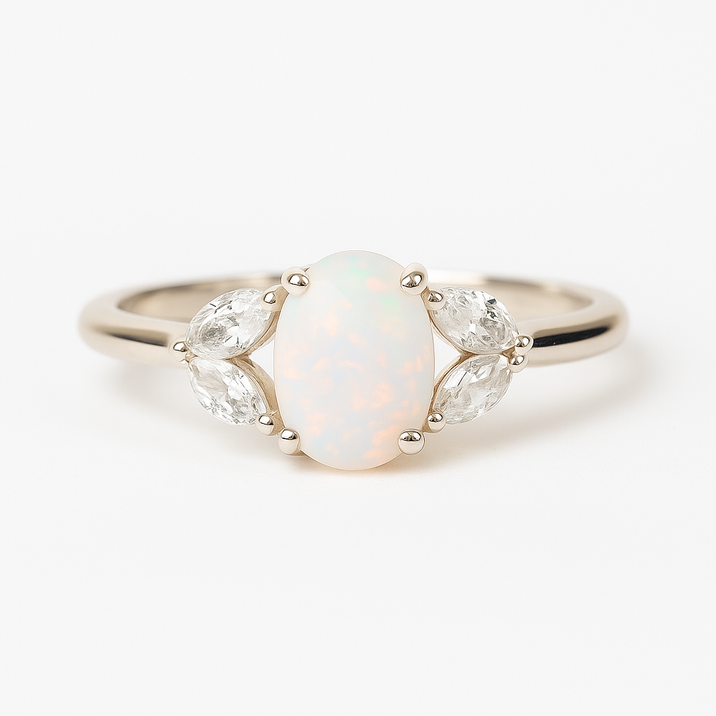 Ora Opal Ring Sterling Silver