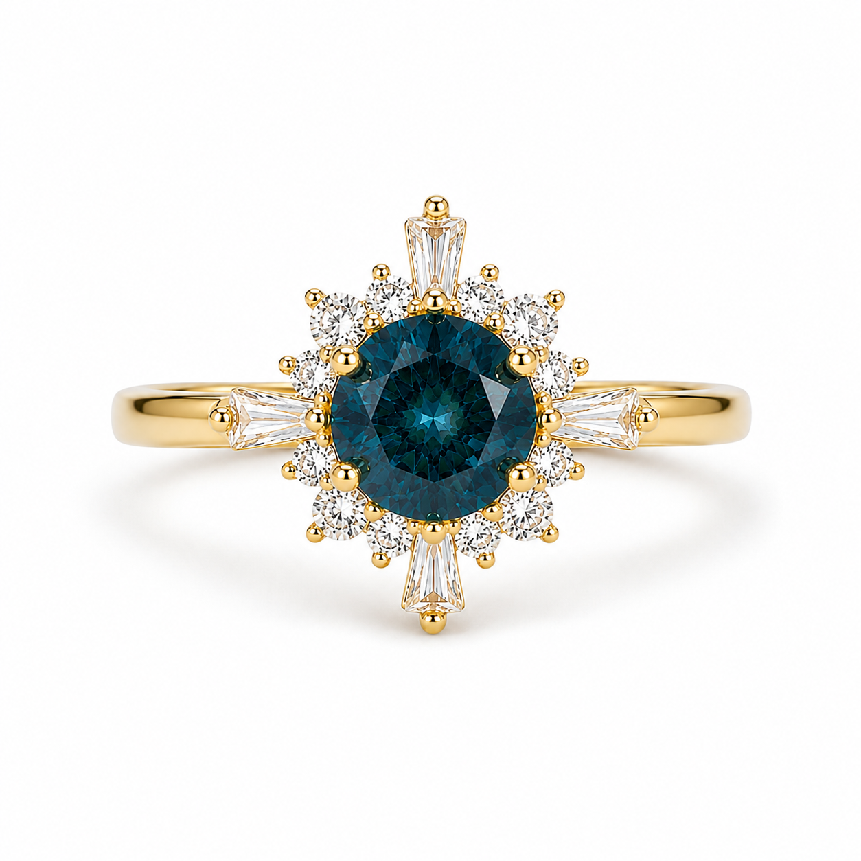 Zia Peacock Sapphire Ring