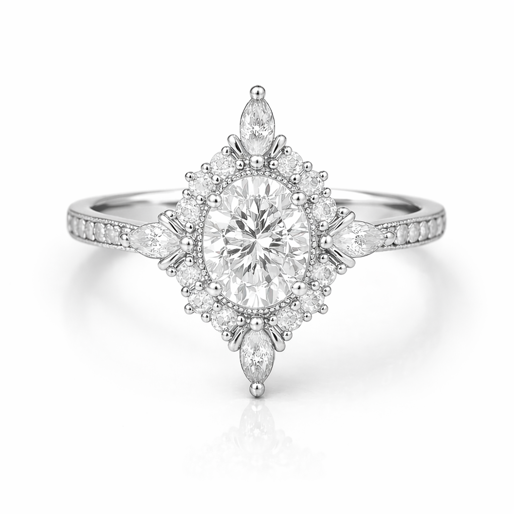 Mia Crystal Ring Sterling Silver