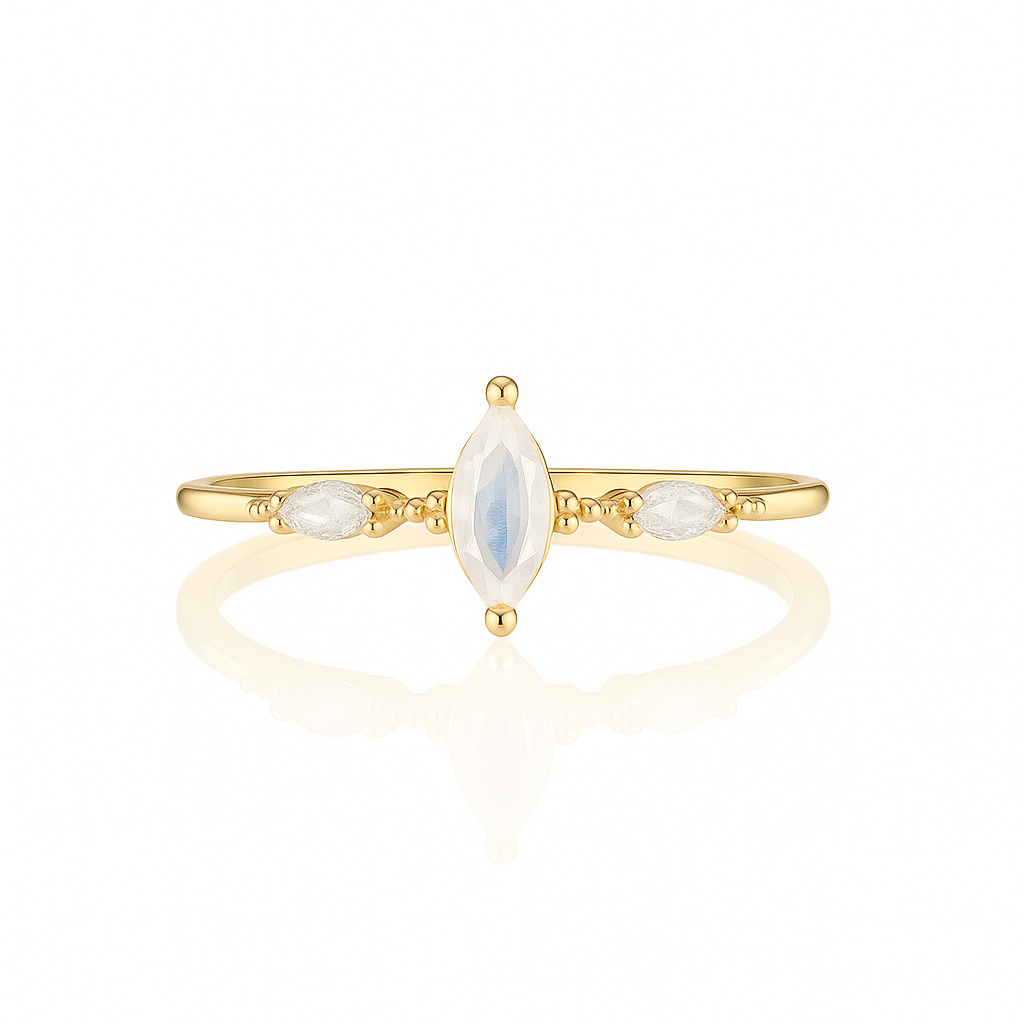 Aya Moonstone Ring Gold