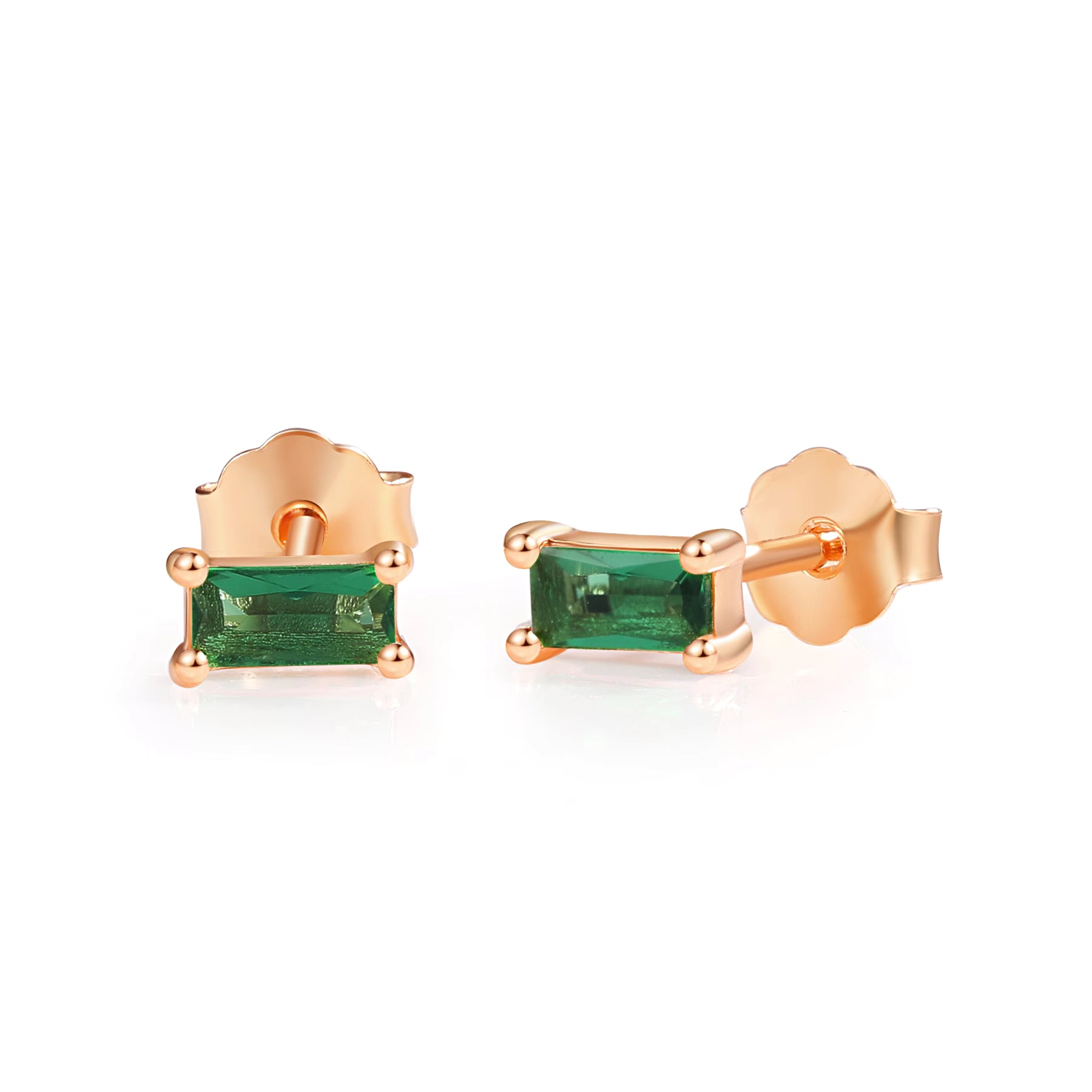 Pia 14k Gold Emerald Earrings