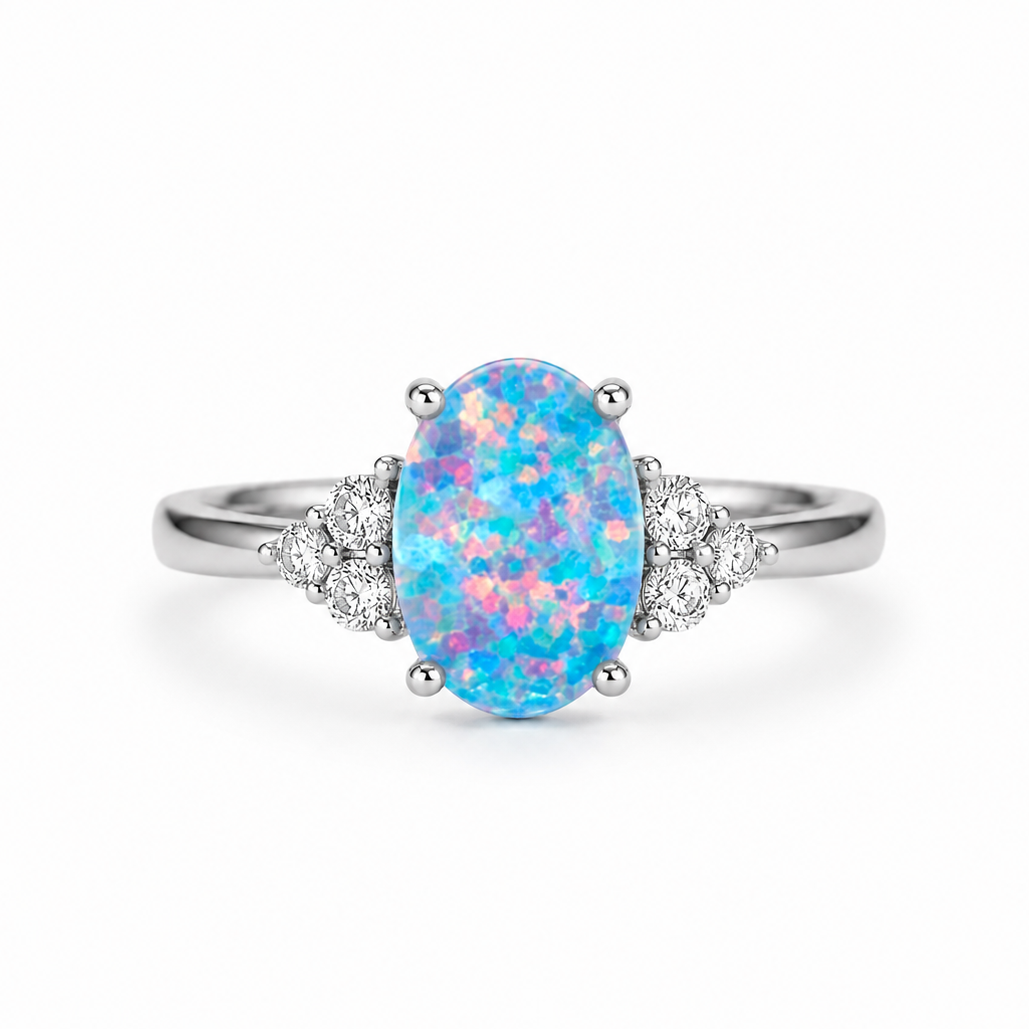 Tya Blue Fire Opal Ring