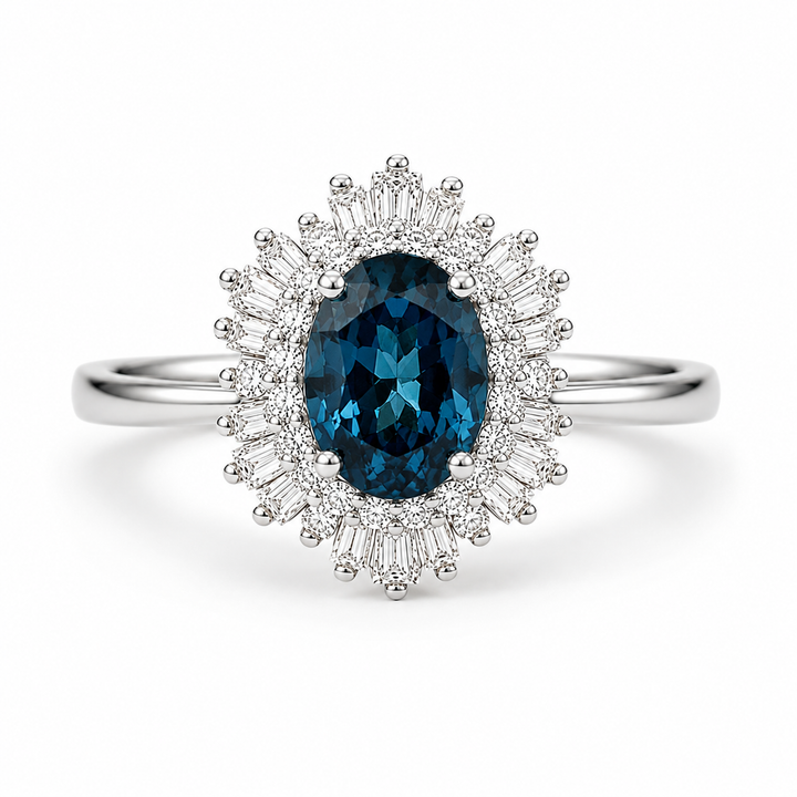 Ara London Blue Topaz Ring Sterling Silver