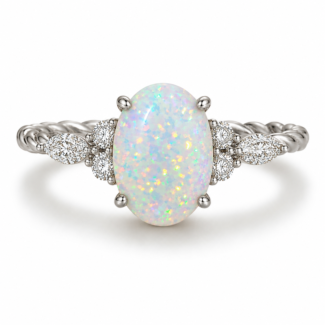 Fig Opal Ring Sterling Silver