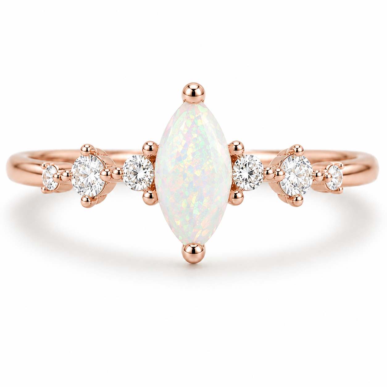 Ava Amethyst Ring Rose Gold