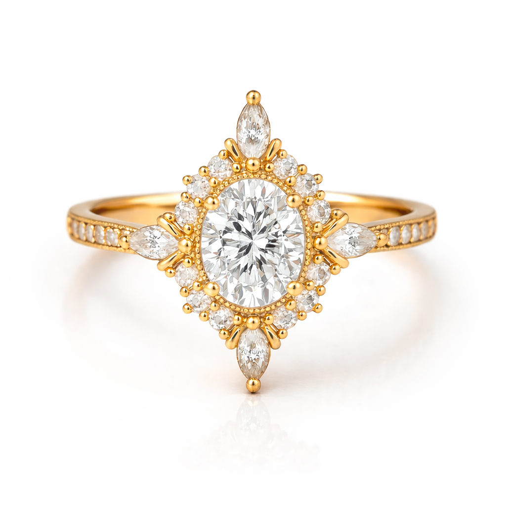Mia Opal Ring Gold