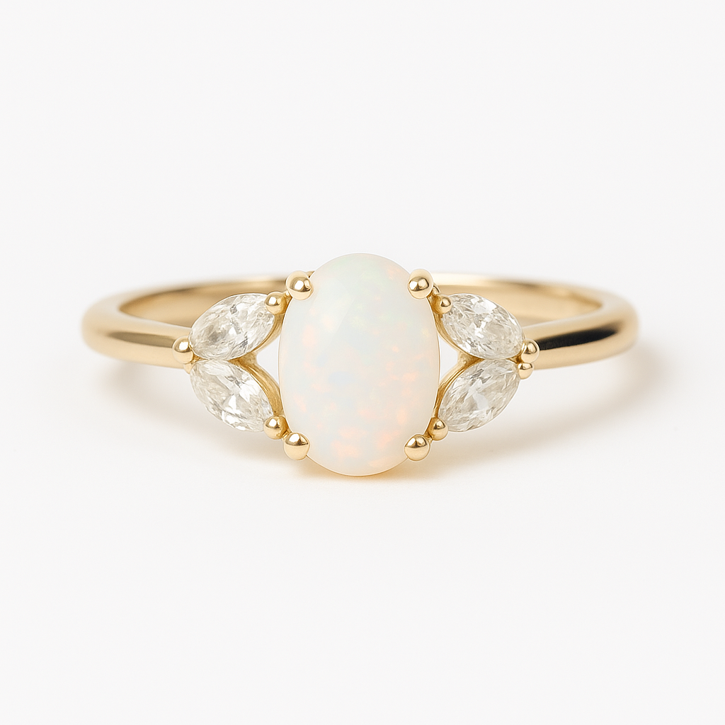 Ora Opal Ring Sterling Silver
