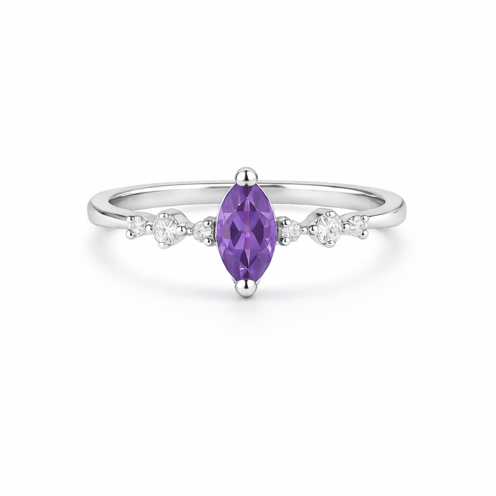 Ava Opal Ring Sterling Silver
