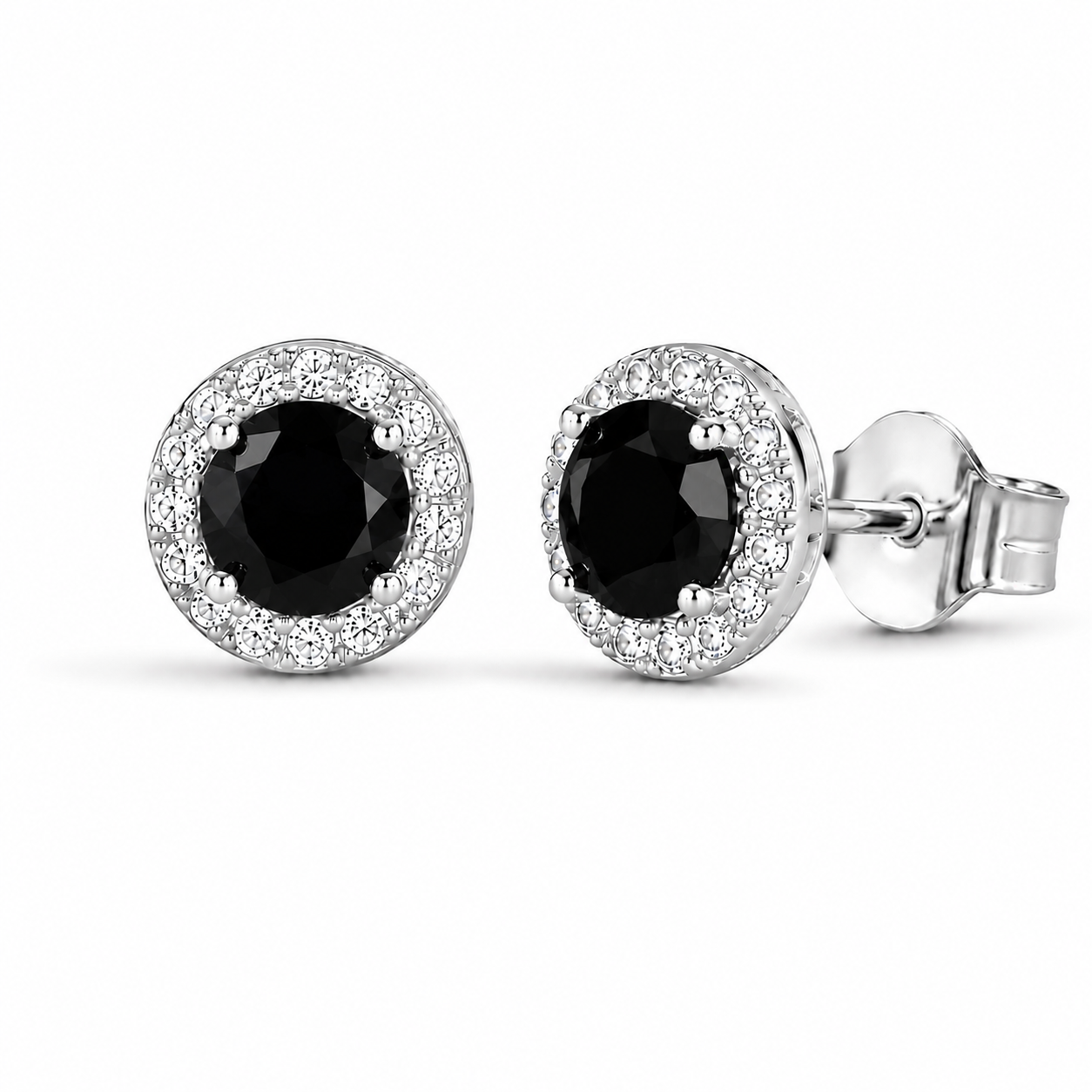 Jia Black Onyx Earrings Sterling Silver