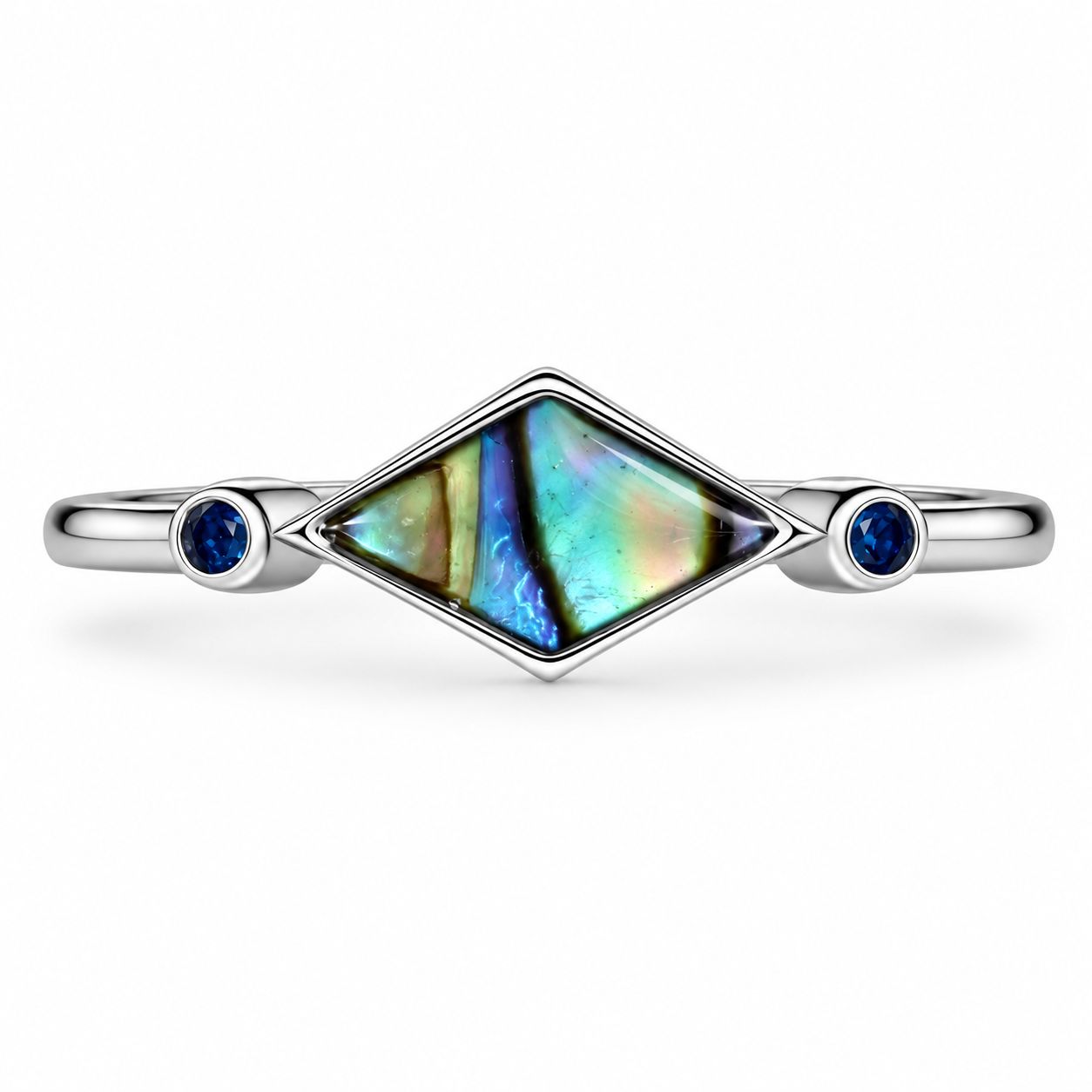 Madelyn Abalone Shell and Sapphire Ring