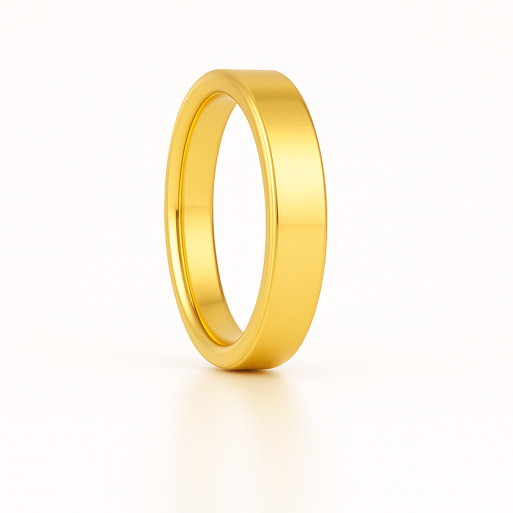 Tom 4mm Tungsten Men's Wedding Band Gold
