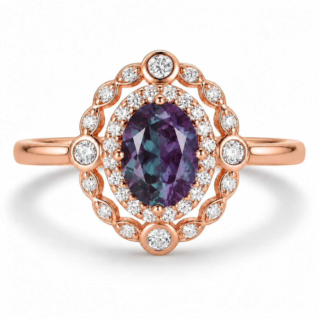 Ana Alexandrite Ring Sterling Silver