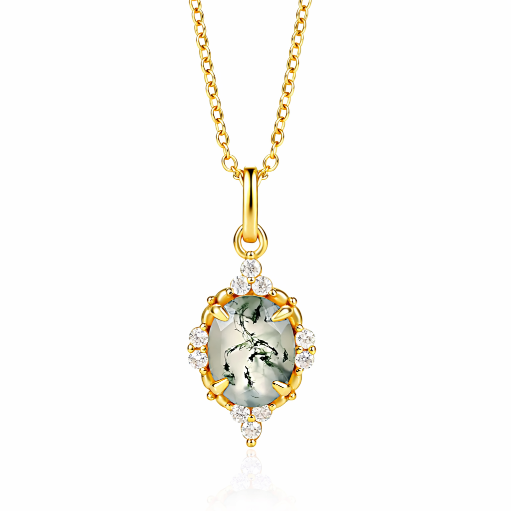 Brya Fire Opal Necklace Rose Gold