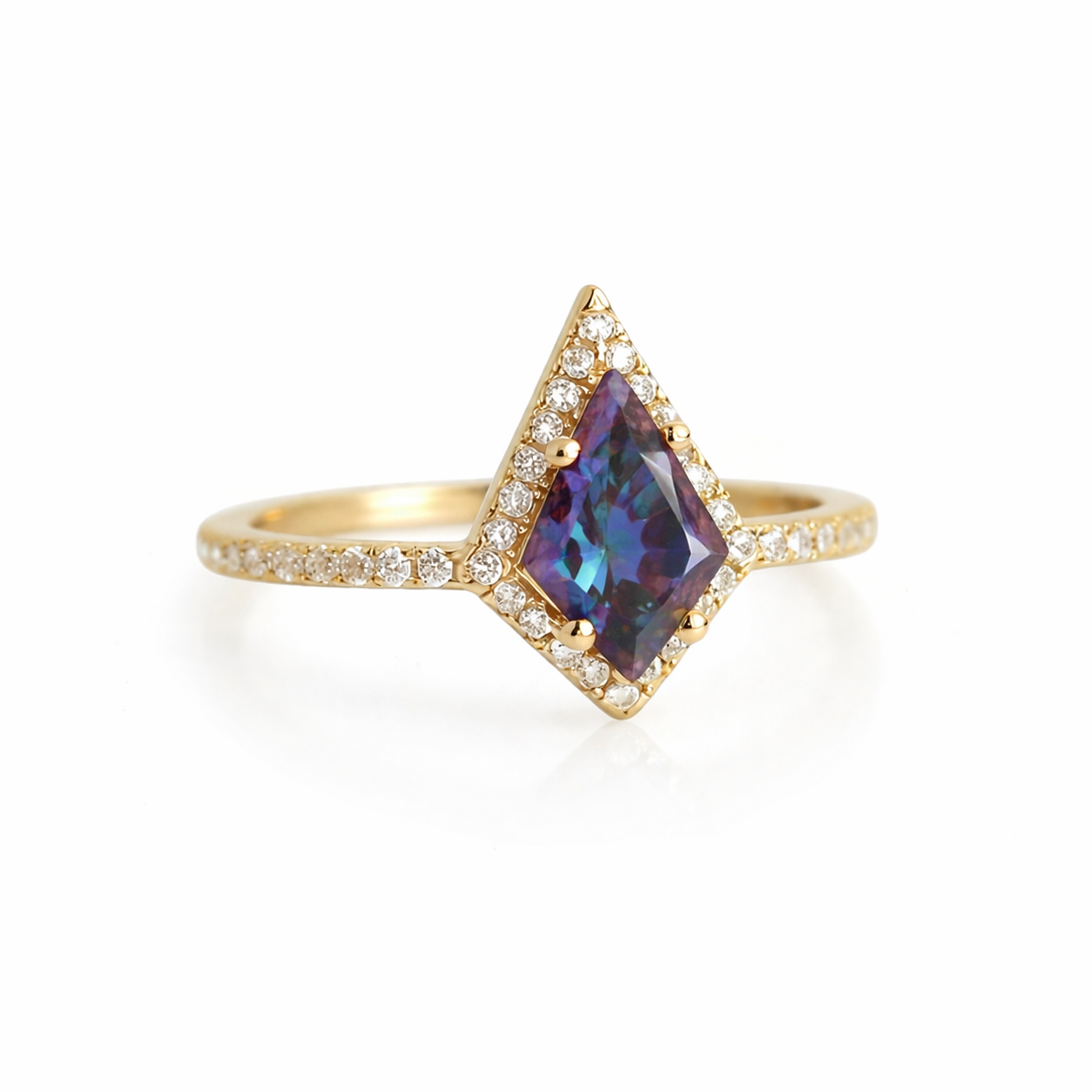 Emi Alexandrite Kite Ring Gold