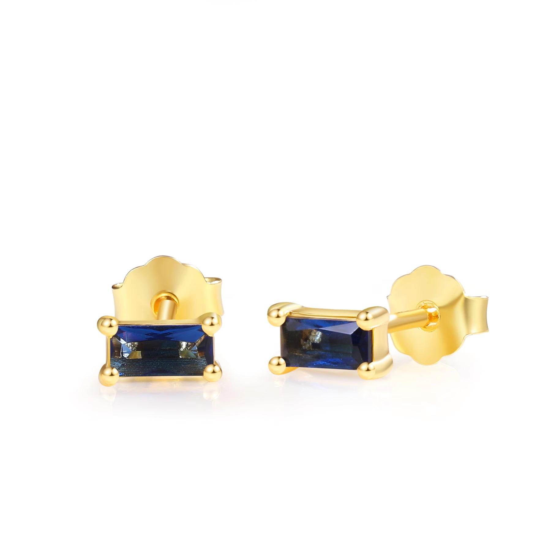 Pia 14k Rose Gold Sapphire Earrings
