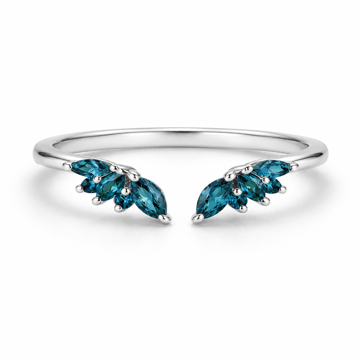 Hye Open London Blue Topaz Stacking Band Rose Gold