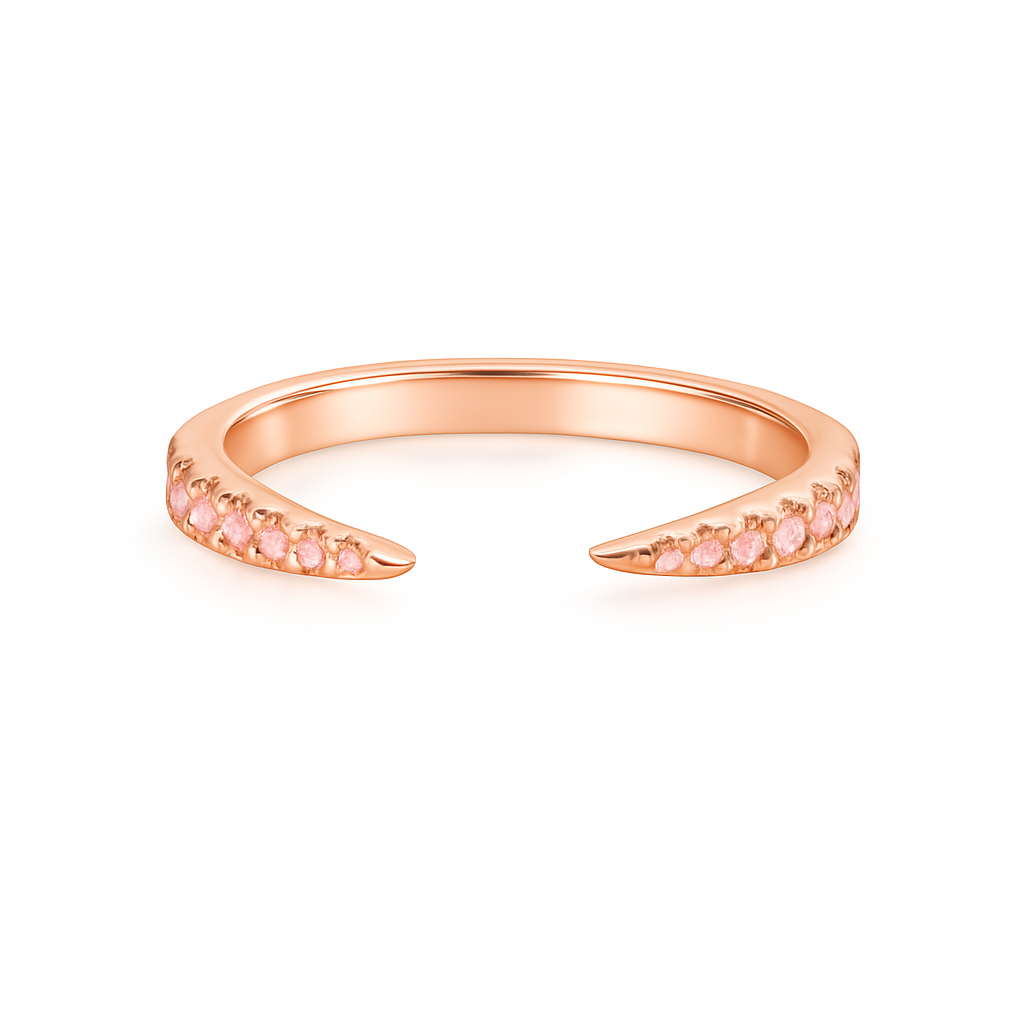 Esi Open Morganite Stacking Band Rose Gold