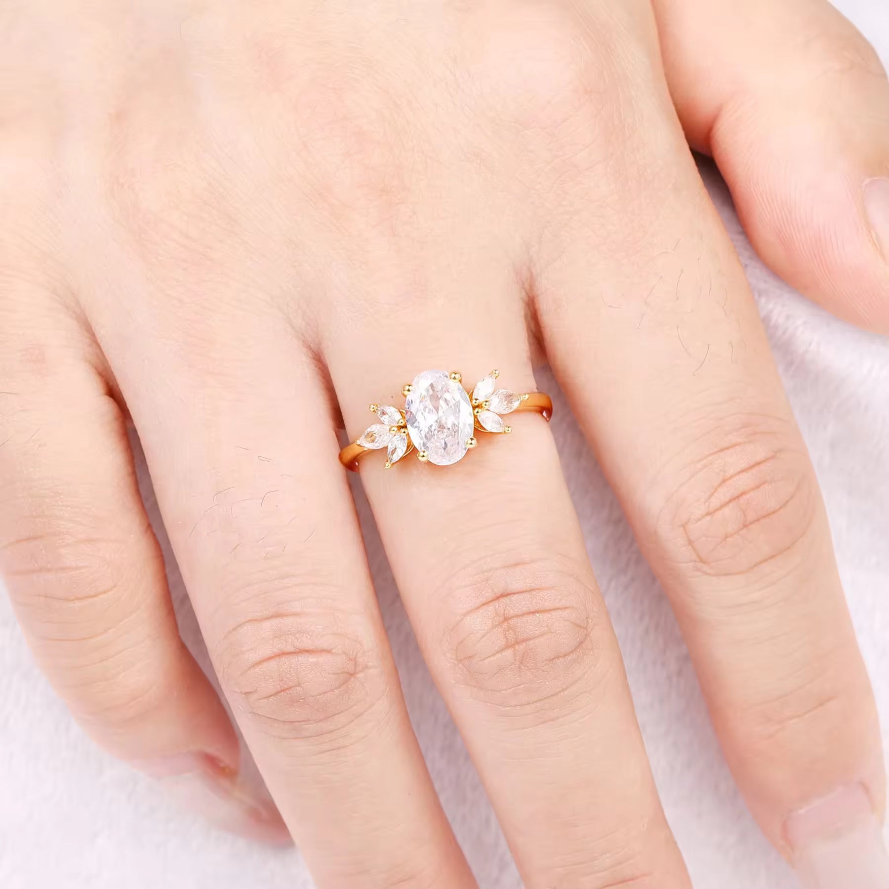Ivy Oval Moissanite Ring