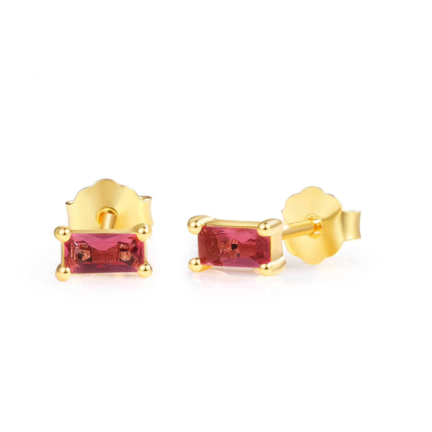 Pia 14k Rose Gold Ruby Earrings