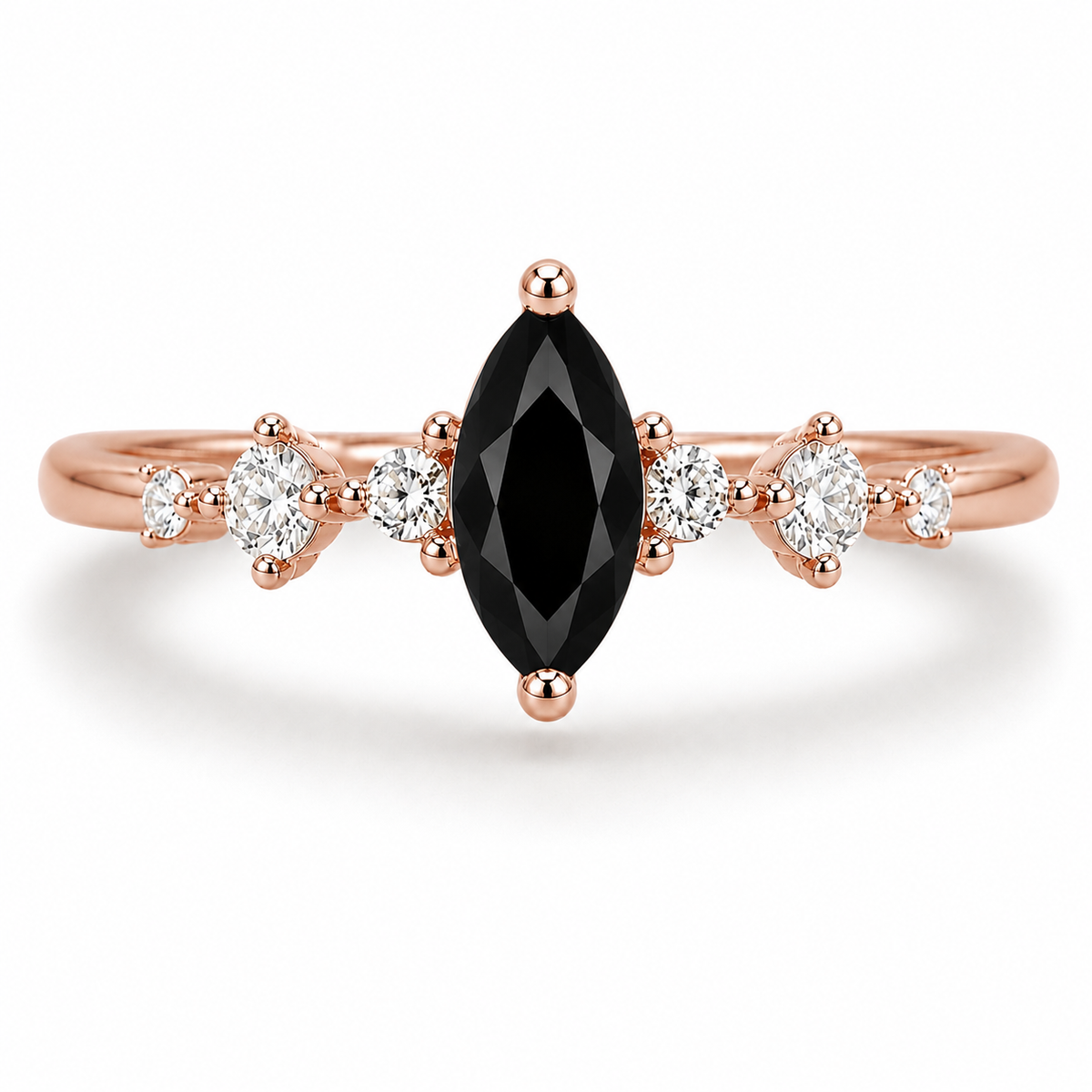 Ava Amethyst Ring Rose Gold