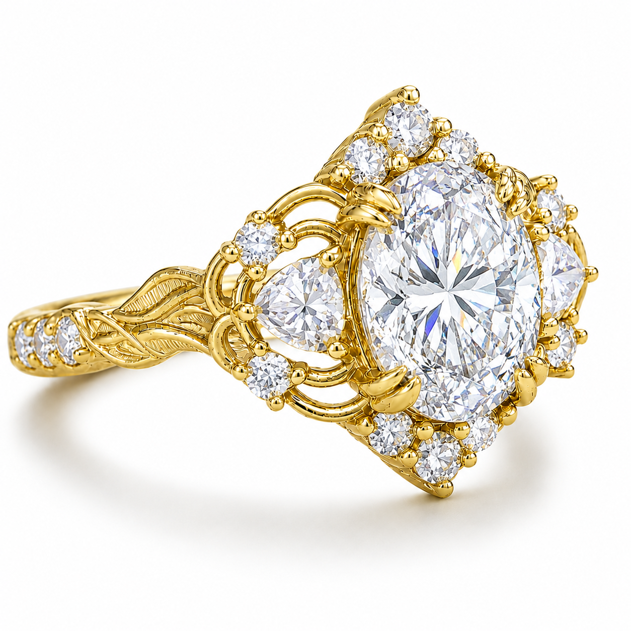 Lilly Moissanite Ring Gold