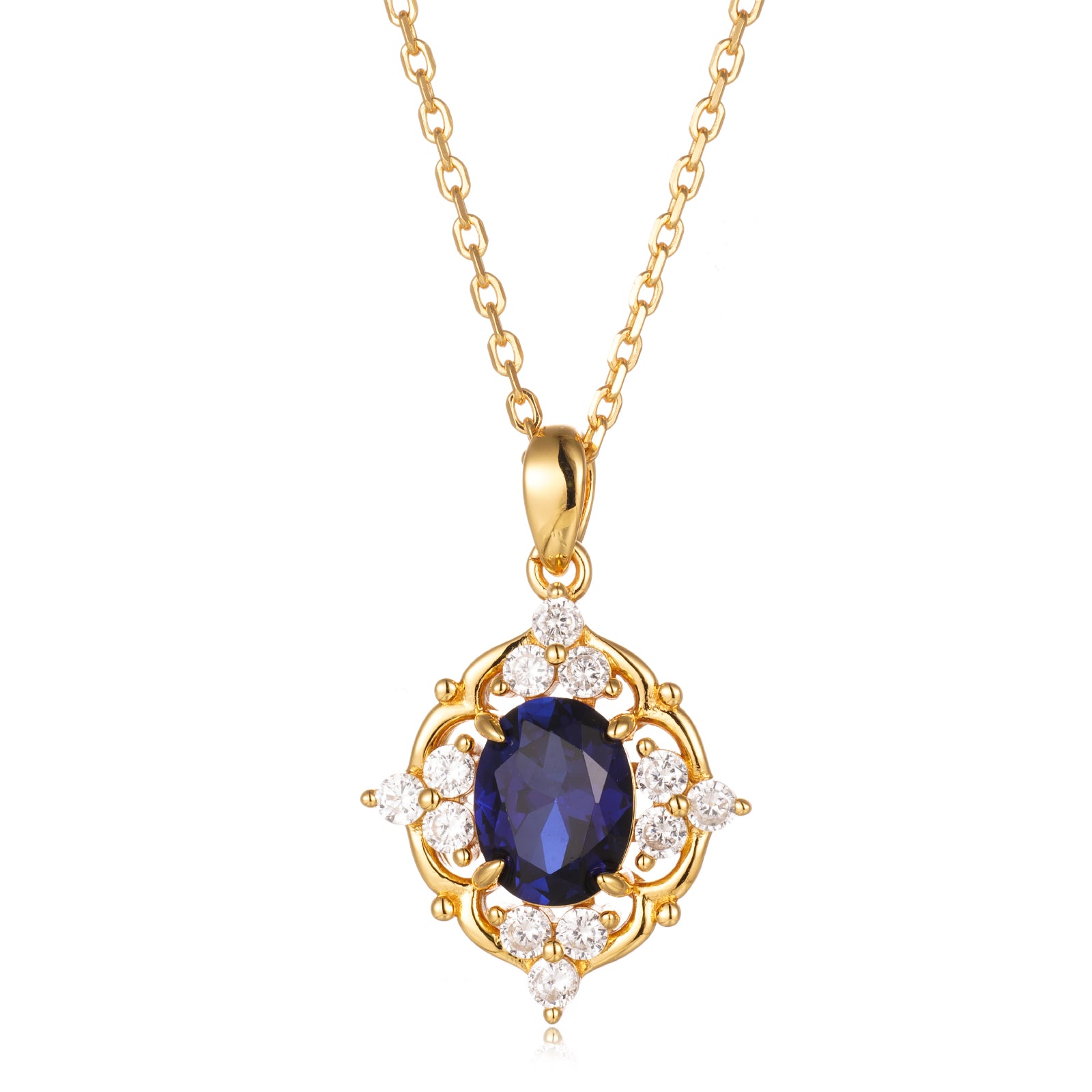 Fia Sapphire Necklace Gold