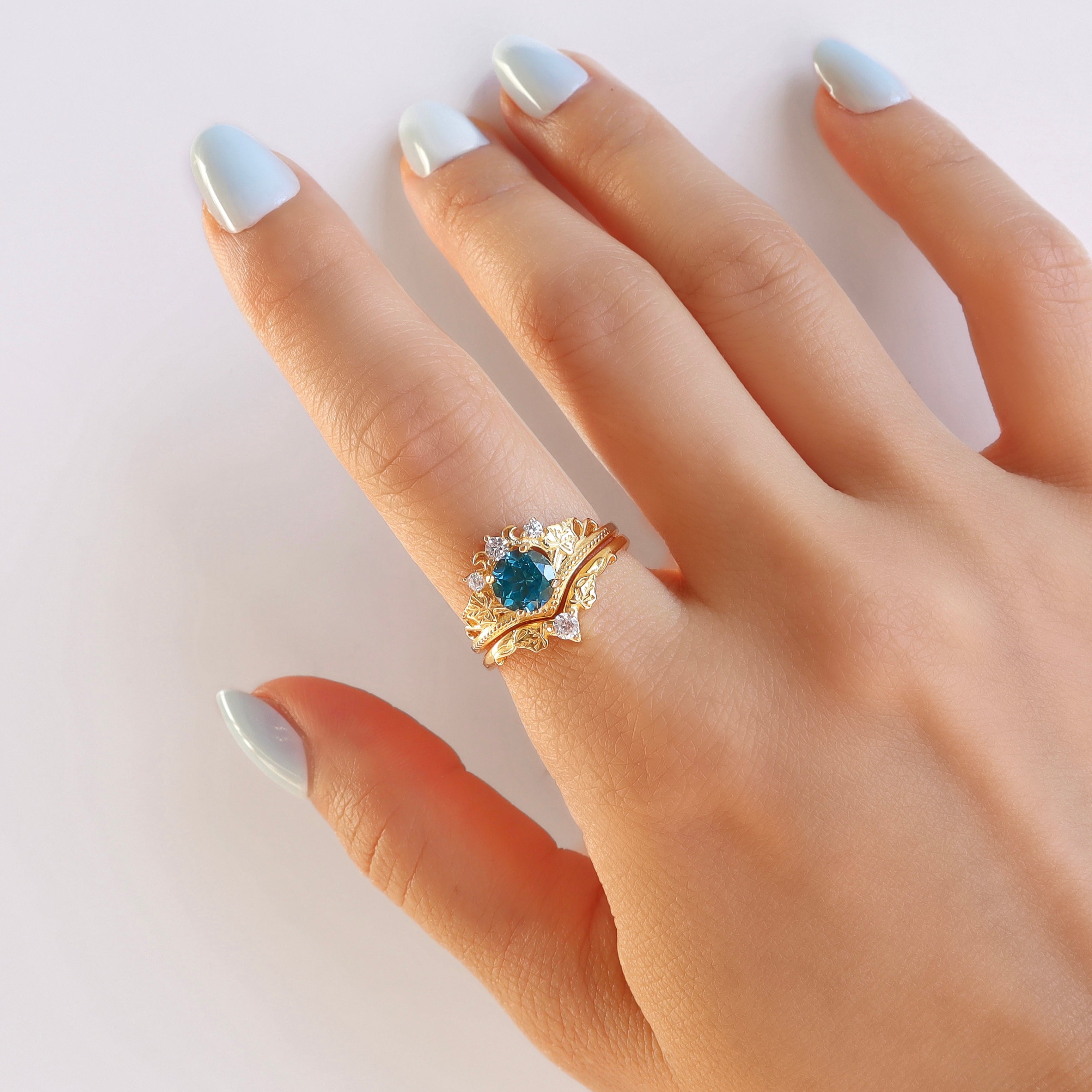 London Blue Topaz Ring Set in Gold Vermeil