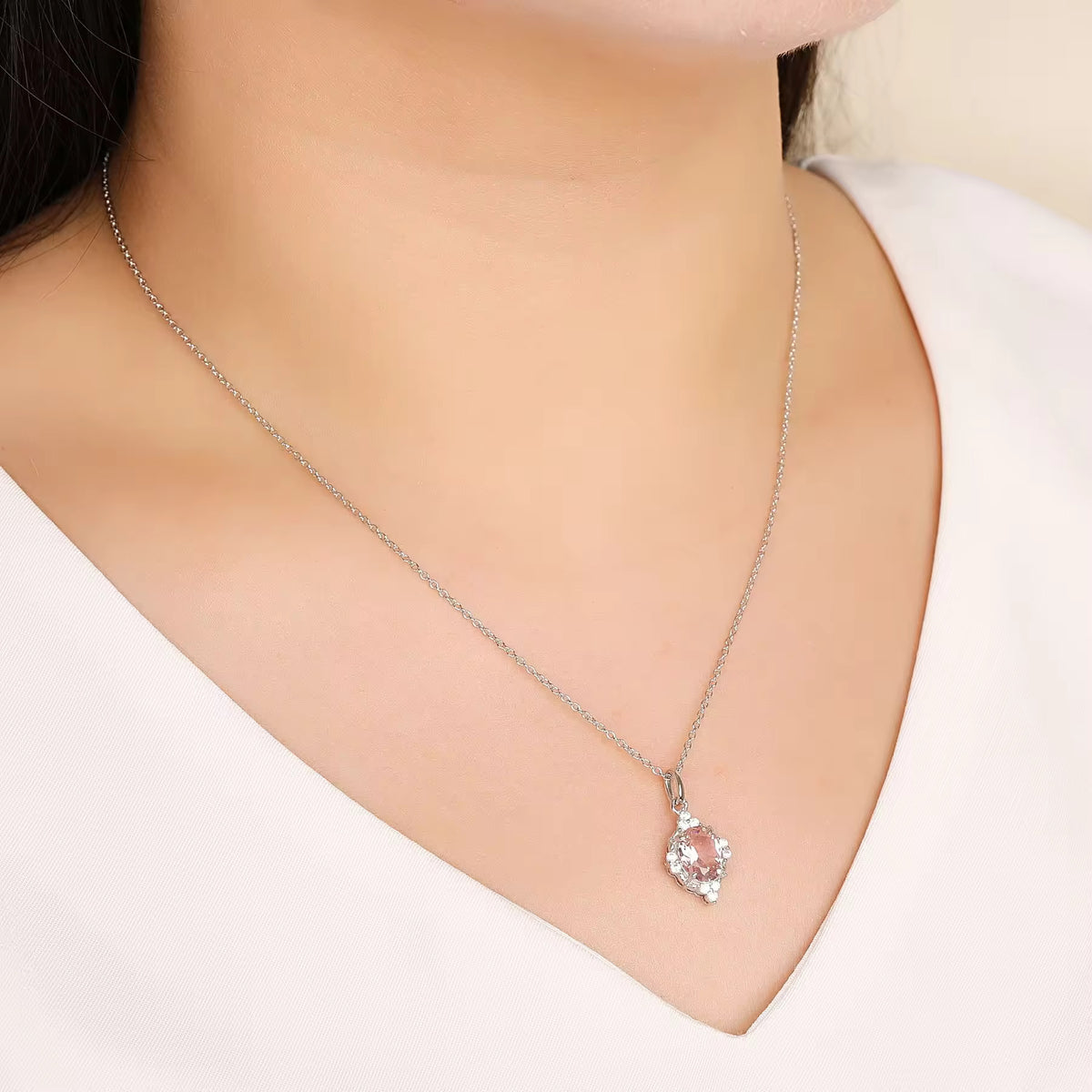 Brya Pink Morganite Necklace