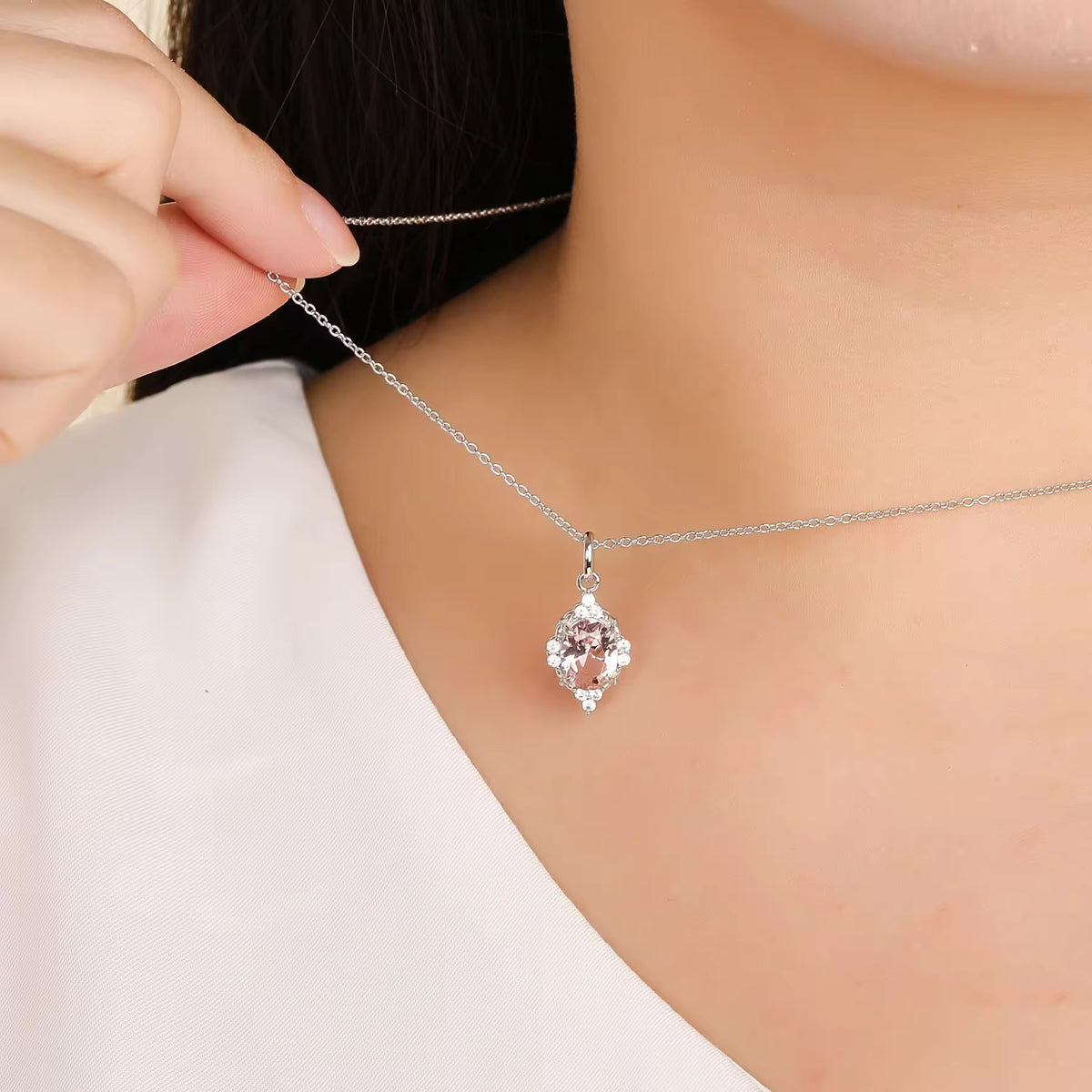 Brya Pink Morganite Necklace