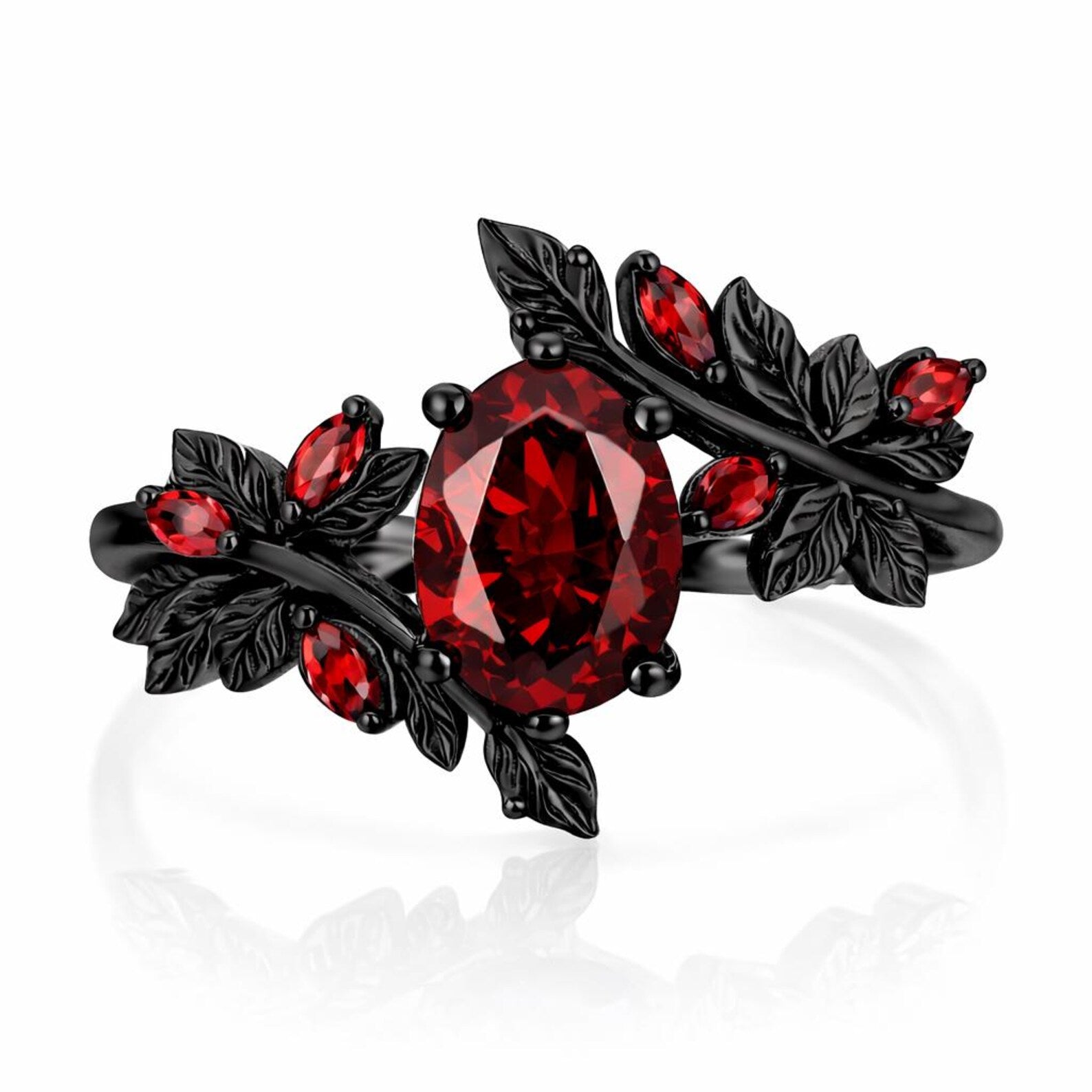 Francesca Natural Garden Garnet Ring