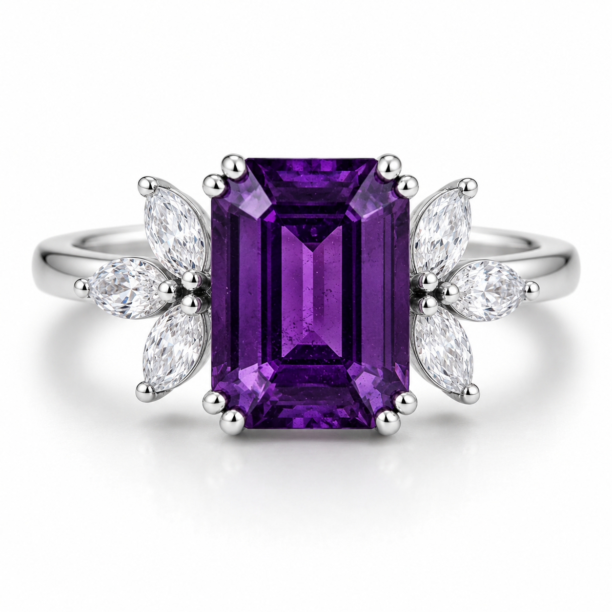 Ivy Amethyst Ring Sterling Silver