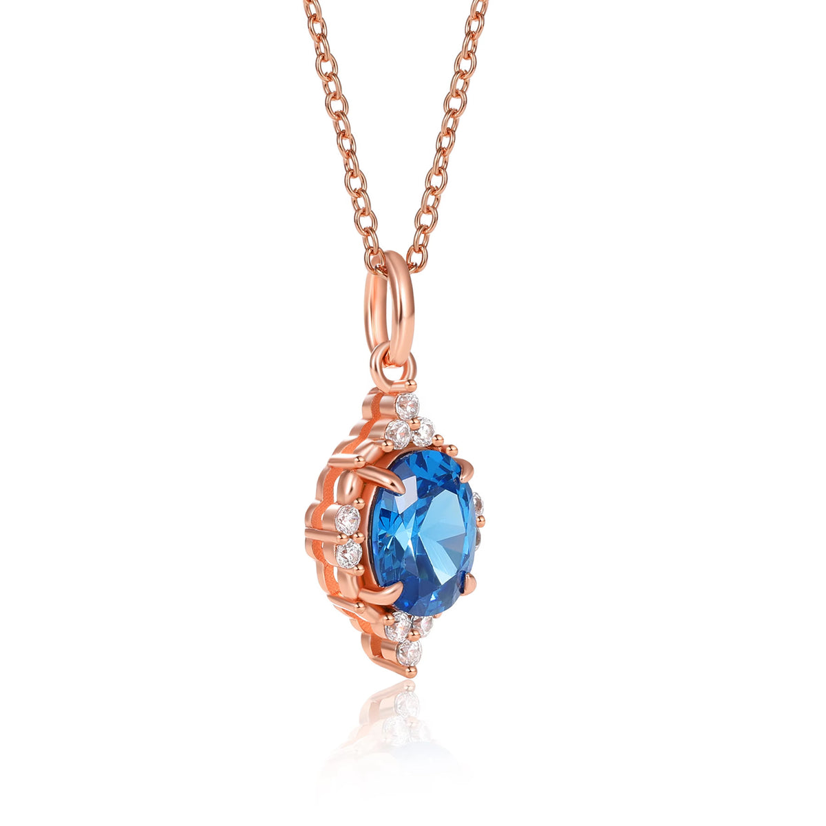 Brya Fire Opal Necklace Rose Gold