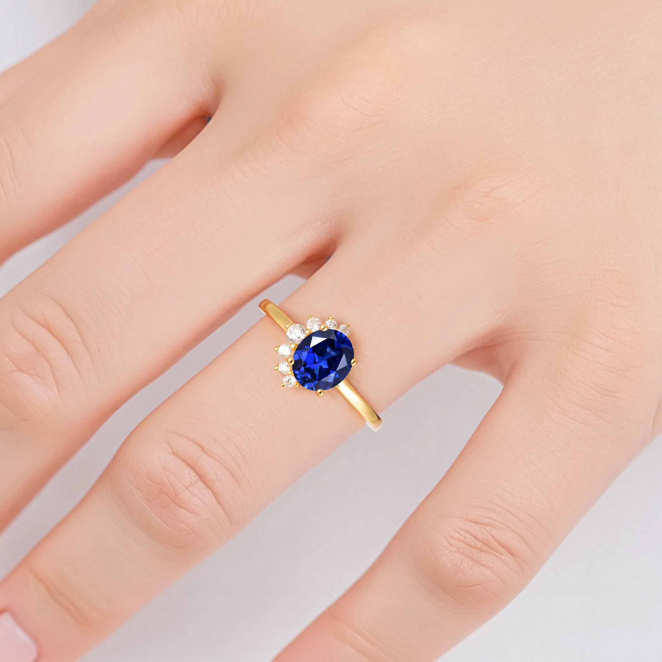 Handcrafted Ari Sapphire Ring with 2.0-Carat Blue Gemstone